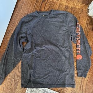 CARHARTT LONG SLEEVE TSHIRT ORIGINAL FIT SIZE SMALL ORANGE DETAILS